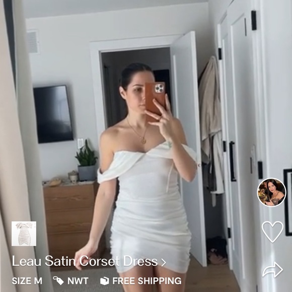 Leau Satin Corset Dress NWT - Picture 4 of 4